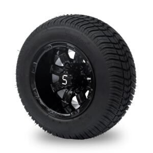 Golf Cart Wheels Gloss Black 10"