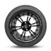 Golf Cart Wheels Gloss Black 14"